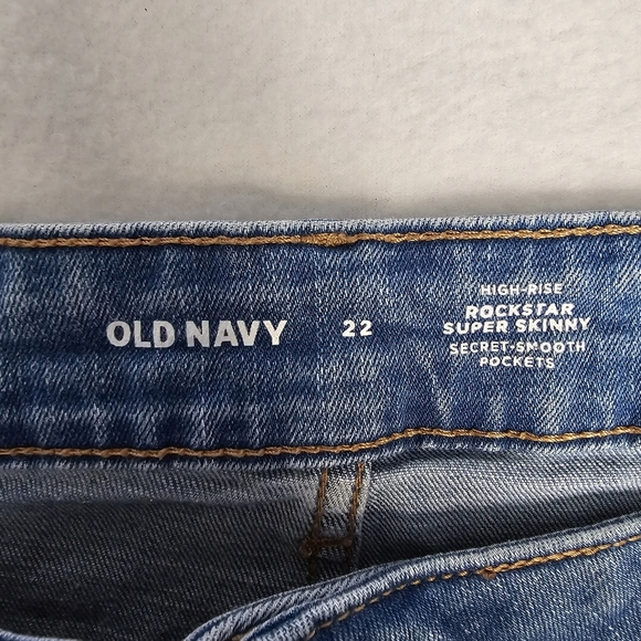 Old navy high-rise Rockstar Blue‎ Denim Jeans size 22 - Picture 6 of 8